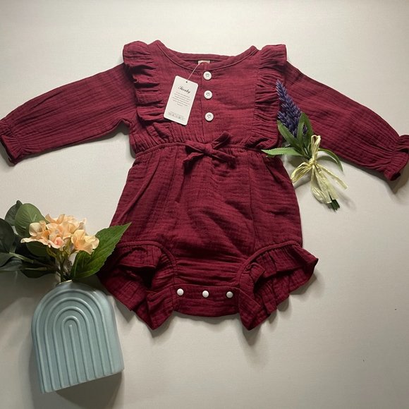 Other - BRAND NEW- Scarlett Ruffle Baby onesie-Size 6-12 Mo